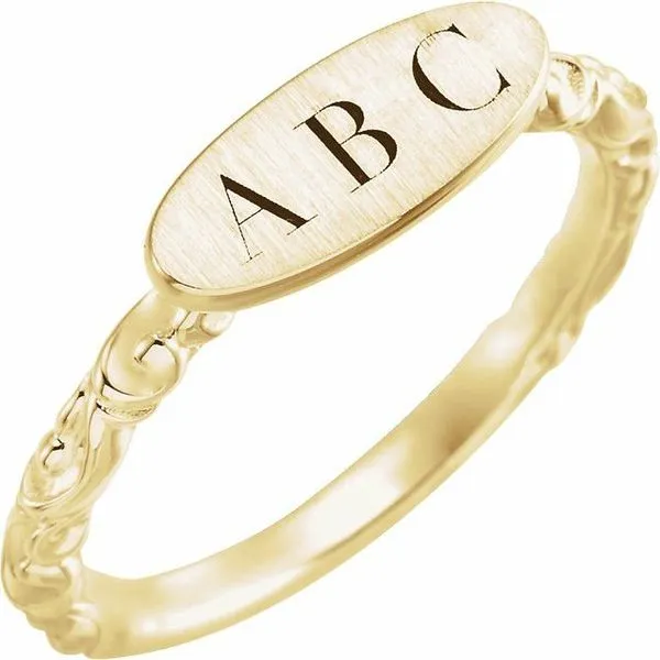 Oval Signet Ring Image 3 Jerald Jewelers Latrobe, PA