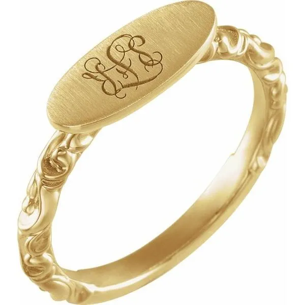 Oval Signet Ring Image 4 M. J. Thomas Jewelers, Ltd. Stratford, CT