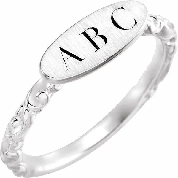 Oval Signet Ring Image 3 Milan's Jewelry Inc Sarasota, FL