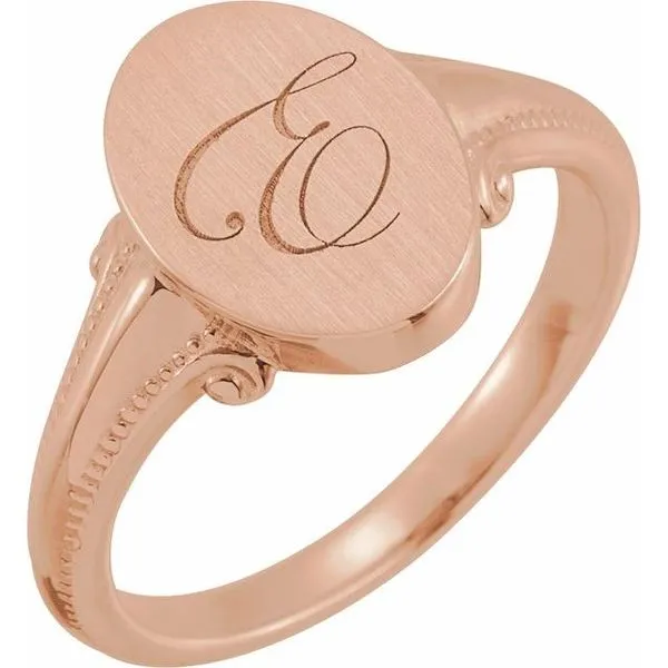 Oval Signet Ring Image 3 James Wolf Jewelers Mason, OH