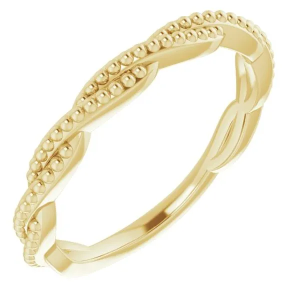 Stackable Beaded Twist Ring James Wolf Jewelers Mason, OH
