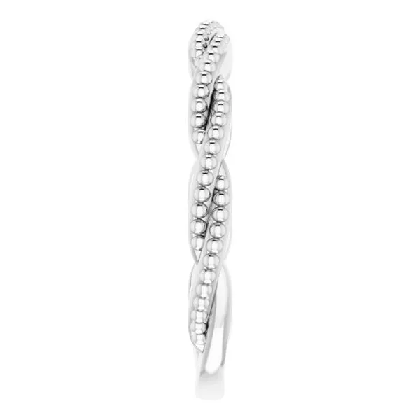 Stackable Beaded Twist Ring Image 4 Milan's Jewelry Inc Sarasota, FL