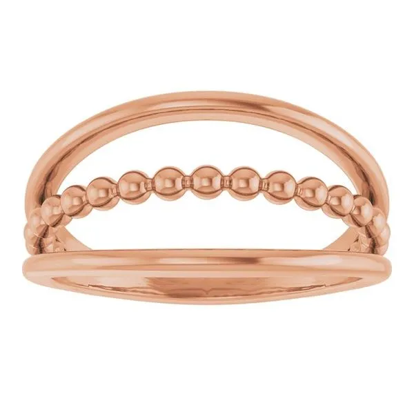 Negative Space Beaded Ring Image 3 Milan's Jewelry Inc Sarasota, FL