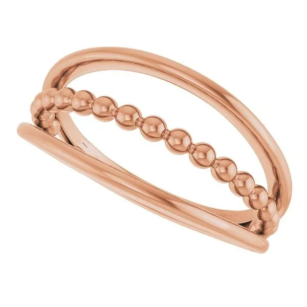 Negative Space Beaded Ring Image 5 James Wolf Jewelers Mason, OH