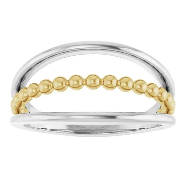 Negative Space Beaded Ring Image 3 Milan's Jewelry Inc Sarasota, FL