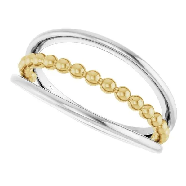 Negative Space Beaded Ring Image 5 Milan's Jewelry Inc Sarasota, FL