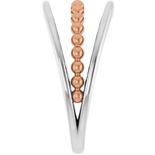 Negative Space Beaded Ring Image 4 Milan's Jewelry Inc Sarasota, FL