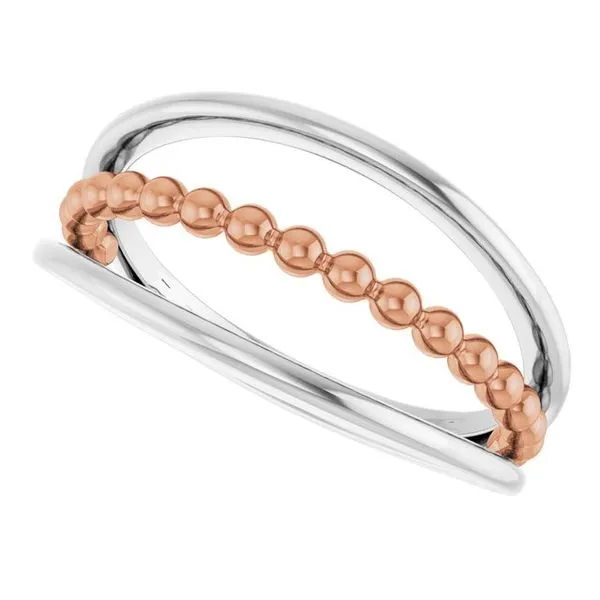 Negative Space Beaded Ring Image 5 Milan's Jewelry Inc Sarasota, FL