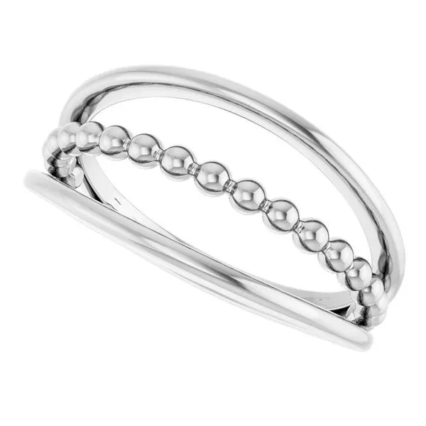 Negative Space Beaded Ring Image 5 James Wolf Jewelers Mason, OH