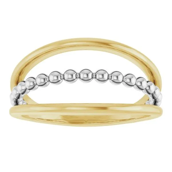 Negative Space Beaded Ring Image 3 Milan's Jewelry Inc Sarasota, FL