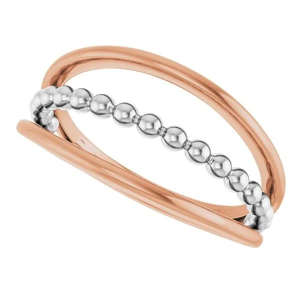 Negative Space Beaded Ring Image 5 M. J. Thomas Jewelers, Ltd. Stratford, CT