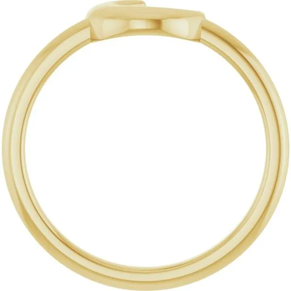 Crescent Moon Ring Image 2 John E. Koller Jewelry Designs owasso, OK
