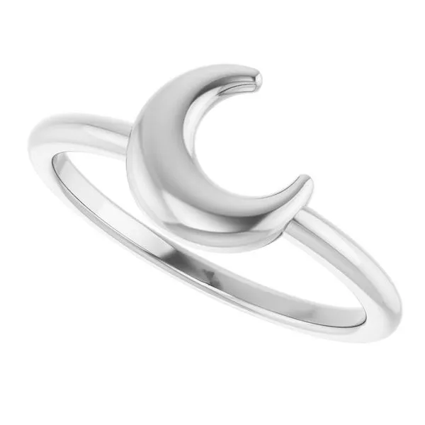 Crescent Moon Ring Image 5 John E. Koller Jewelry Designs owasso, OK