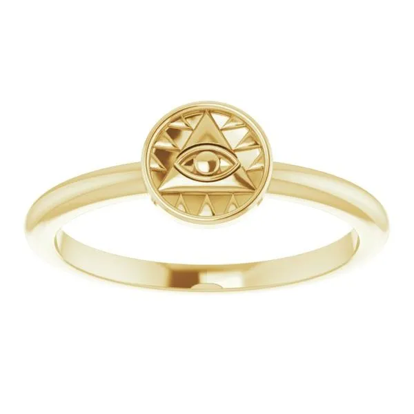 Stackable Eye of Providence Ring Image 3 James Wolf Jewelers Mason, OH
