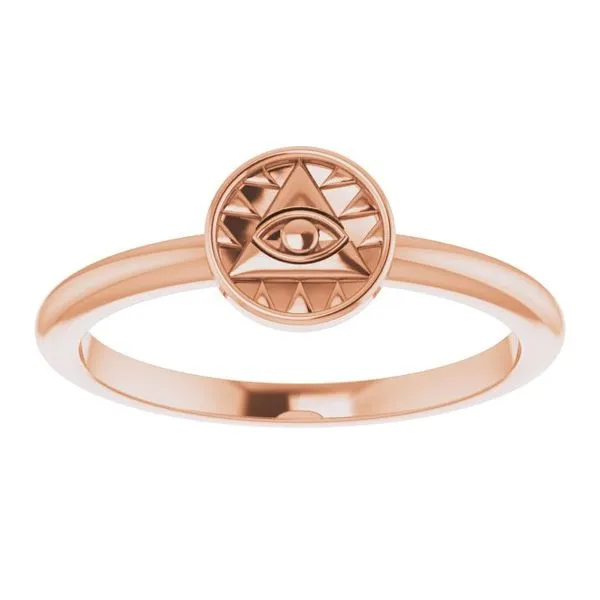 Stackable Eye of Providence Ring Image 3 Milan's Jewelry Inc Sarasota, FL