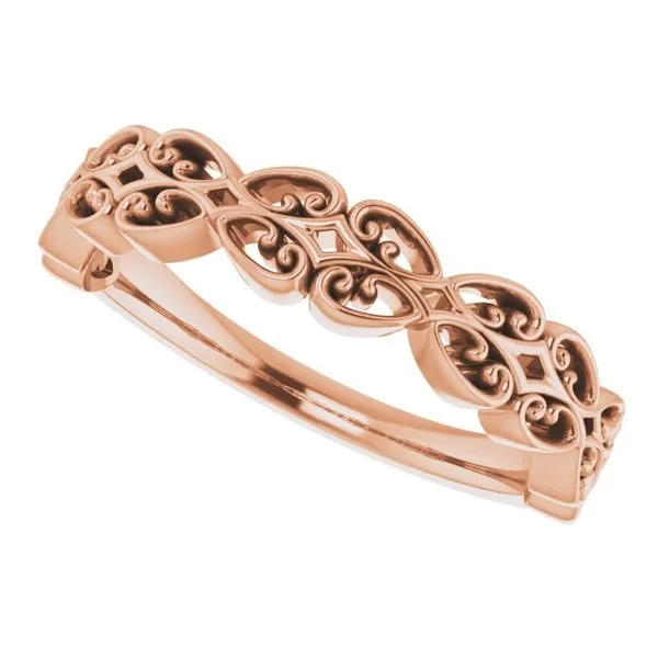 Vintage-Inspired Stackable Ring Image 5 Moseley Diamond Showcase Inc Lexington, SC