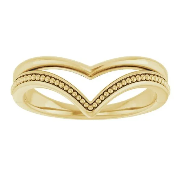 Beaded V Ring Image 3 Jerald Jewelers Latrobe, PA