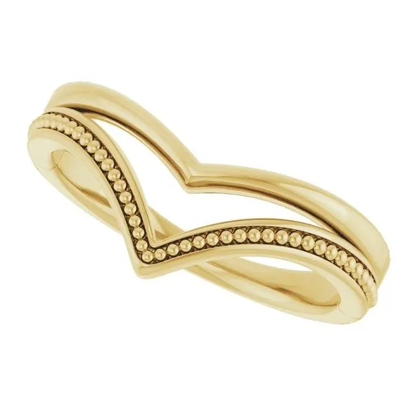 Beaded V Ring Image 5 Milan's Jewelry Inc Sarasota, FL