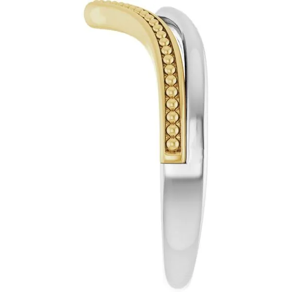 Beaded V Ring Image 4 James Wolf Jewelers Mason, OH