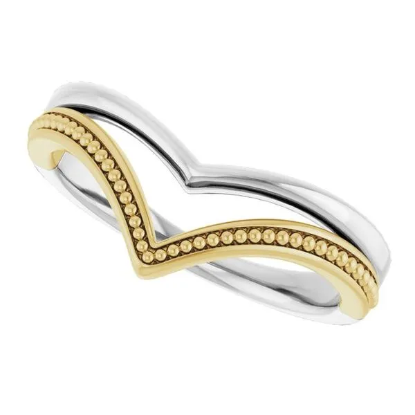 Beaded V Ring Image 5 Long Jewelers Chesapeake, VA