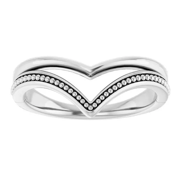 Beaded V Ring Image 3 James Wolf Jewelers Mason, OH