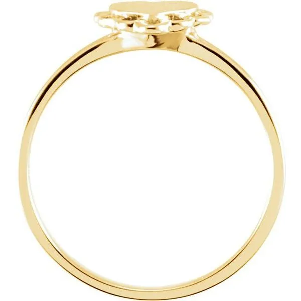 Scalloped Heart Signet Ring Image 2 Comstock Jewelers Edmonds, WA