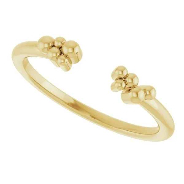 Beaded Negative Space Ring Image 5 Milan's Jewelry Inc Sarasota, FL