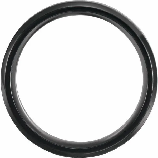 Beveled-Edge Hawaiian Koa Wood Inlay Comfort-Fit Band Image 2 Mead Jewelers Enid, OK