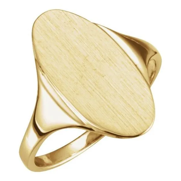 Oval Signet Ring Image 3 Milan's Jewelry Inc Sarasota, FL