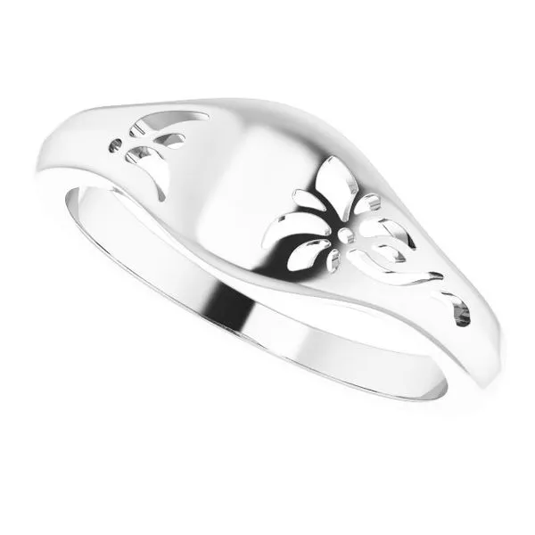 Pierced Floral-Inspired Ring Image 5 Comstock Jewelers Edmonds, WA