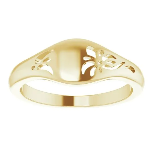 Pierced Floral-Inspired Ring Image 3 Long Jewelers Chesapeake, VA