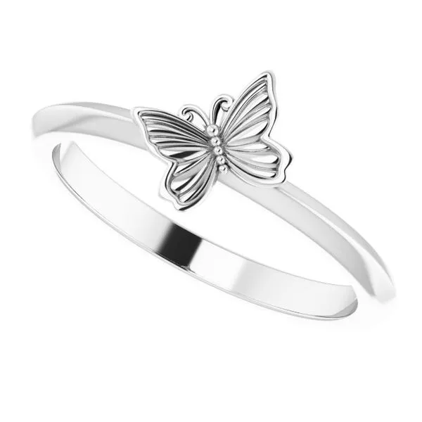 Stackable Butterfly Ring Image 5 James Wolf Jewelers Mason, OH