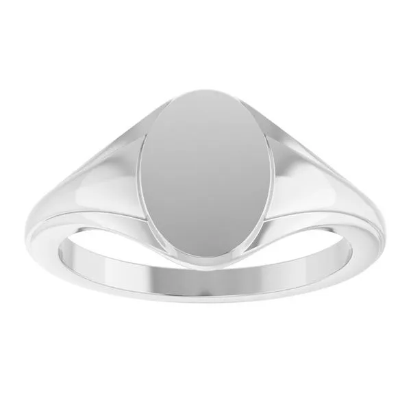 Oval Fluted Signet Ring Image 3 Milan's Jewelry Inc Sarasota, FL
