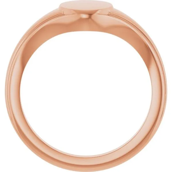 Oval Fluted Signet Ring Image 2 Milan's Jewelry Inc Sarasota, FL