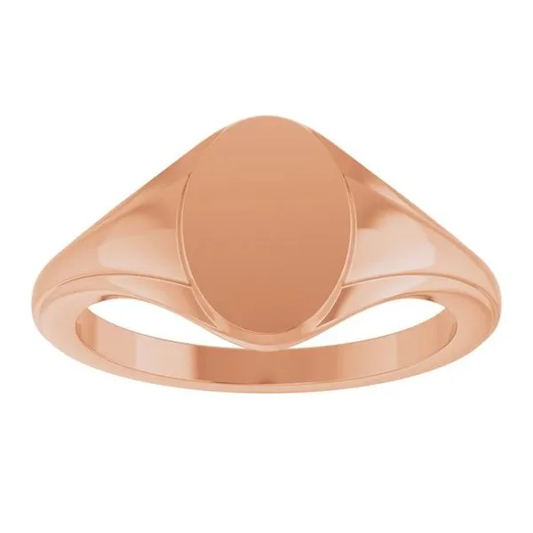 Oval Fluted Signet Ring Image 3 Long Jewelers Chesapeake, VA