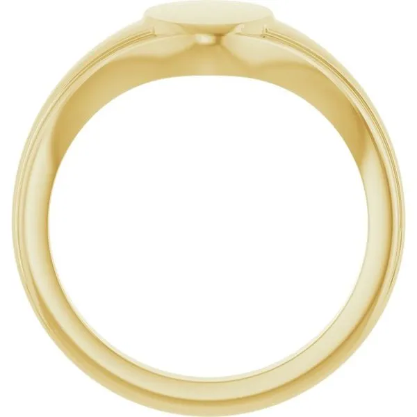 Oval Fluted Signet Ring Image 2 Jerald Jewelers Latrobe, PA