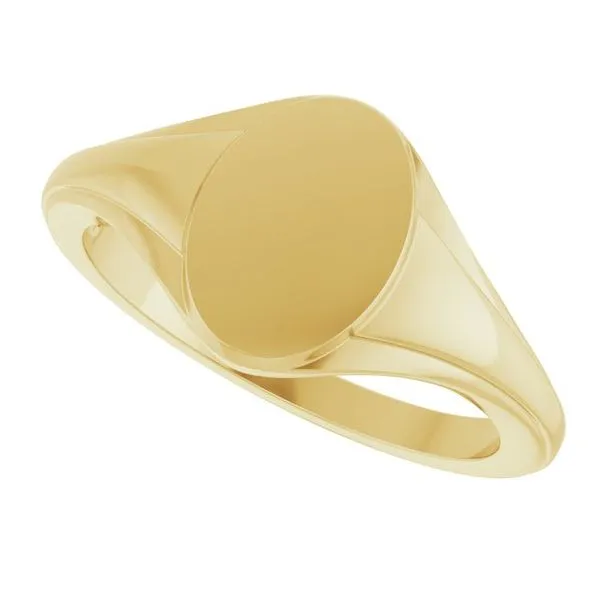 Oval Fluted Signet Ring Image 5 Comstock Jewelers Edmonds, WA