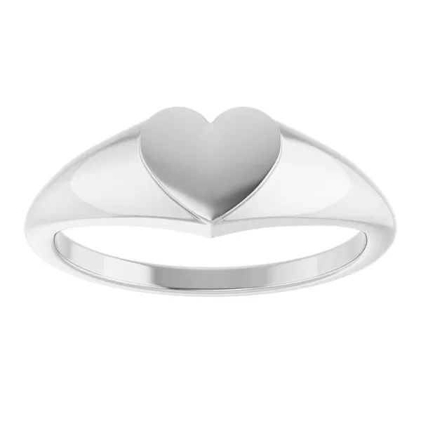 Heart Signet Ring Image 3 D'Errico Jewelry Scarsdale, NY