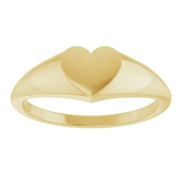 Heart Signet Ring Image 3 Long Jewelers Chesapeake, VA