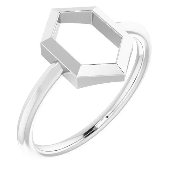 Negative Space Hexagon Ring James Wolf Jewelers Mason, OH