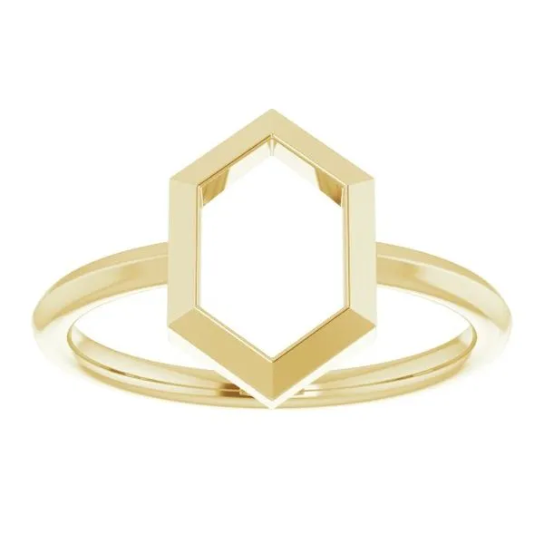 Negative Space Hexagon Ring Image 3 Boyd Jewelers Wesley Chapel, FL