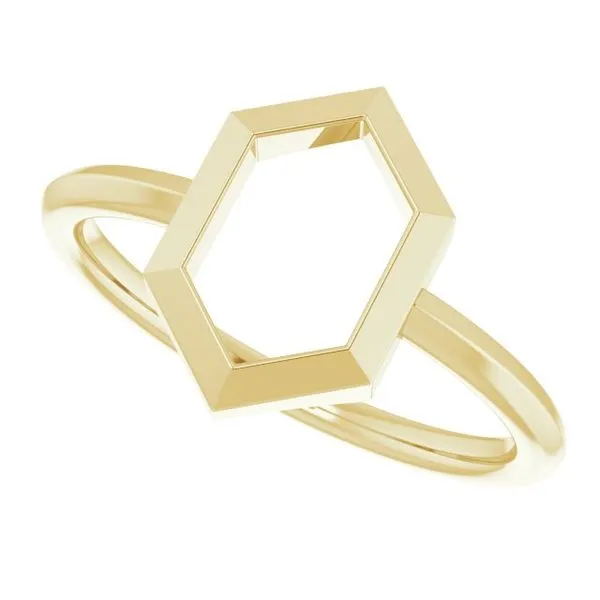 Negative Space Hexagon Ring Image 5 Hopman Jewelers Elkhart, IN