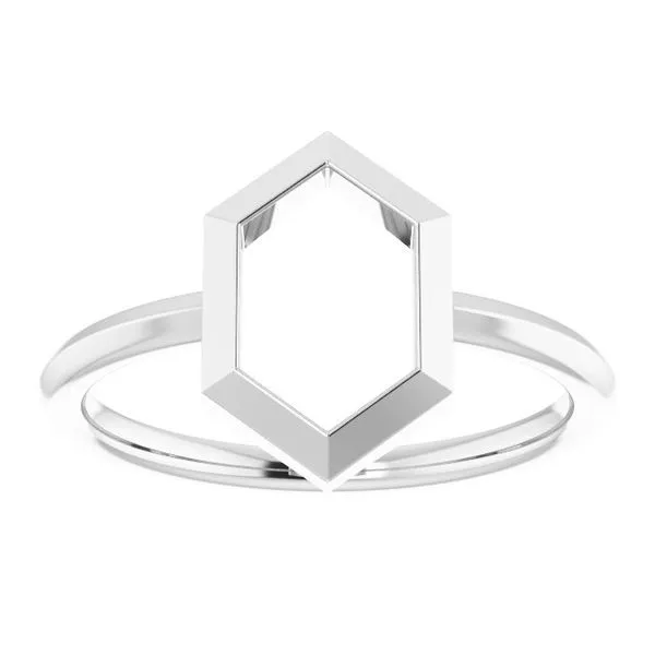 Negative Space Hexagon Ring Image 3 Boyd Jewelers Wesley Chapel, FL