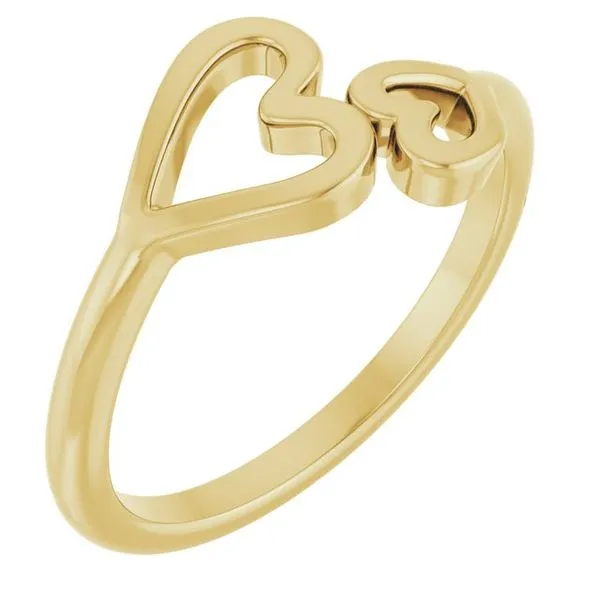 Double Heart Ring Delfine's Jewelry Charleston, WV
