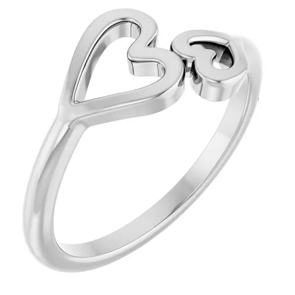 Double Heart Ring John E. Koller Jewelry Designs owasso, OK
