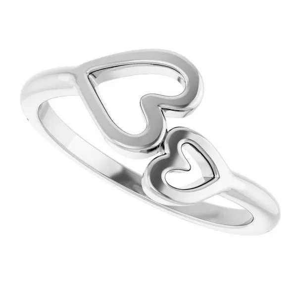 Double Heart Ring Image 5 John E. Koller Jewelry Designs owasso, OK