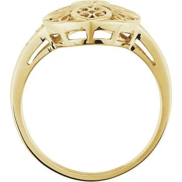 Vintage-Inspired Filigree Ring Image 2 James Wolf Jewelers Mason, OH