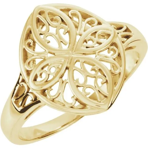 Vintage-Inspired Filigree Ring James Wolf Jewelers Mason, OH
