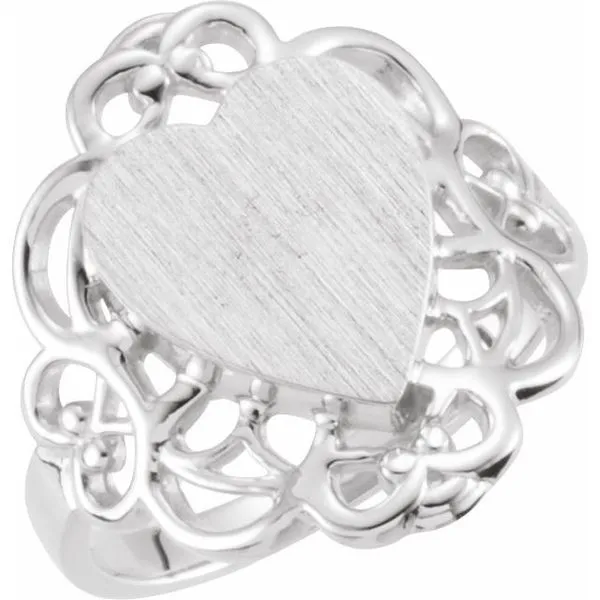 Heart Signet Ring Image 3 Boyd Jewelers Wesley Chapel, FL