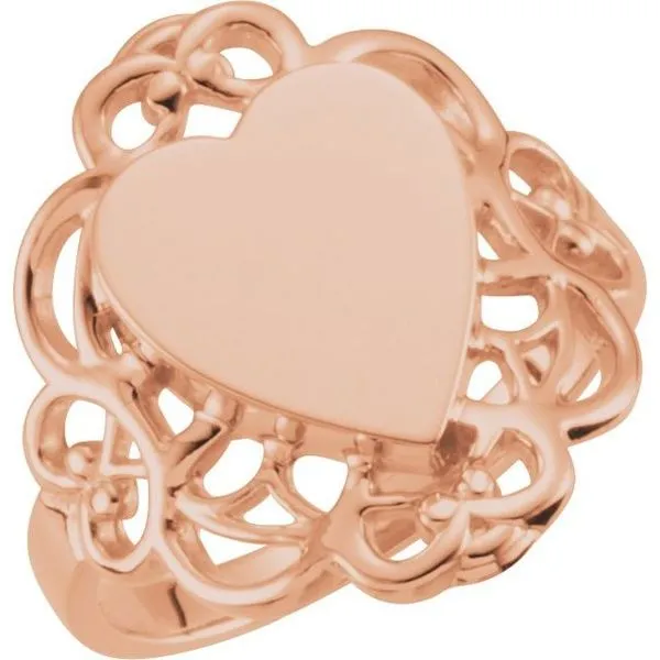 Heart Signet Ring Long Jewelers Chesapeake, VA